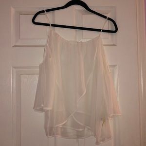 Flowy light white tank top